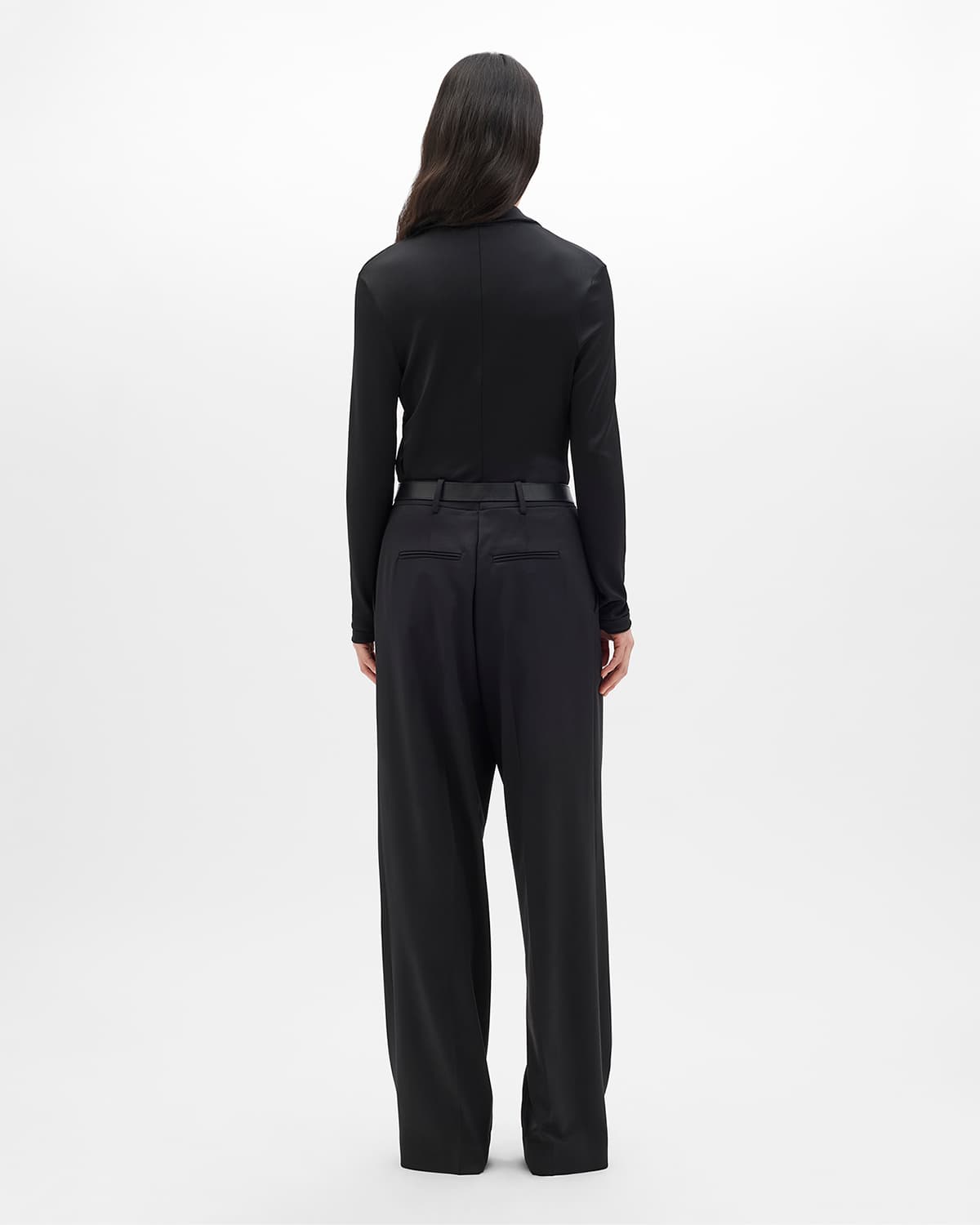 Fluid Long Sleeve Polo | Black