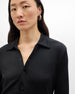 Fluid Long Sleeve Polo | Black
