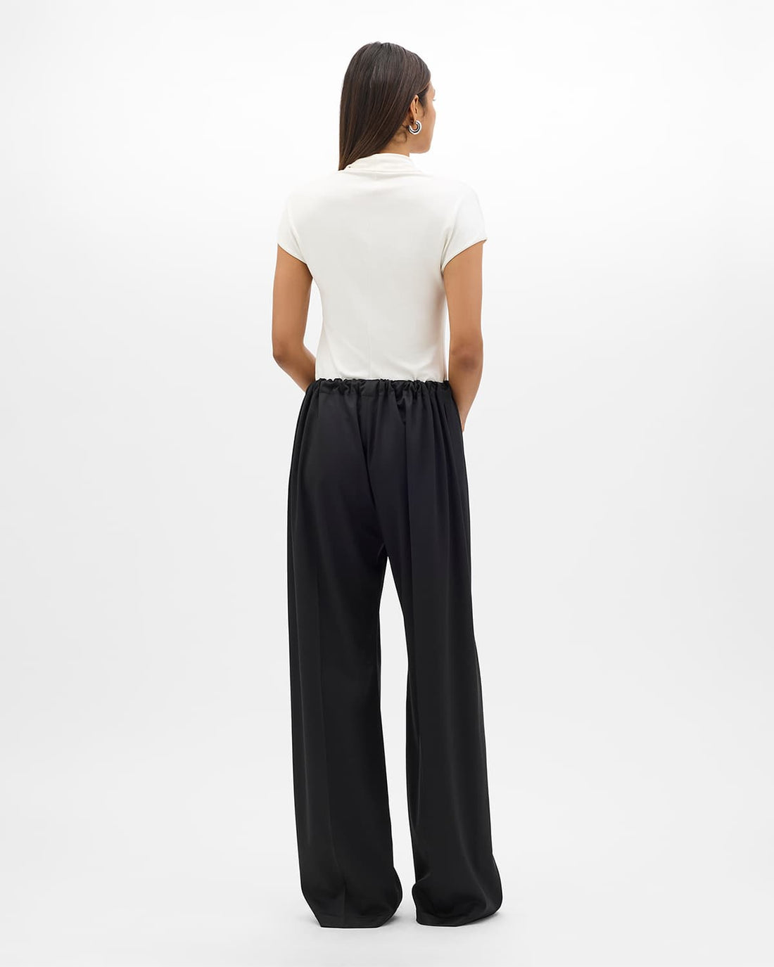 Fluid Cowl Neck Top | Off White