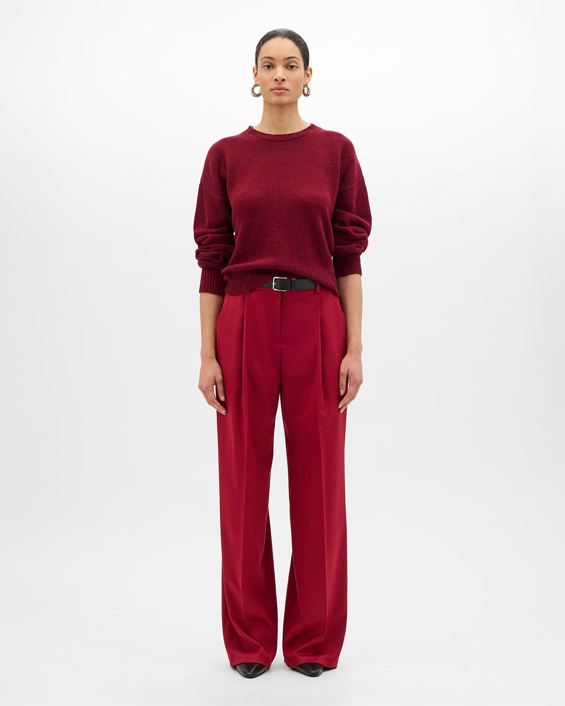 Relaxed Wide Leg Pant | Pinot Noir
