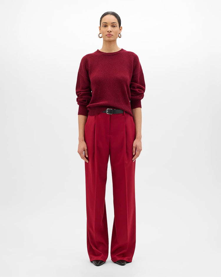 Relaxed Wide Leg Pant | Pinot Noir