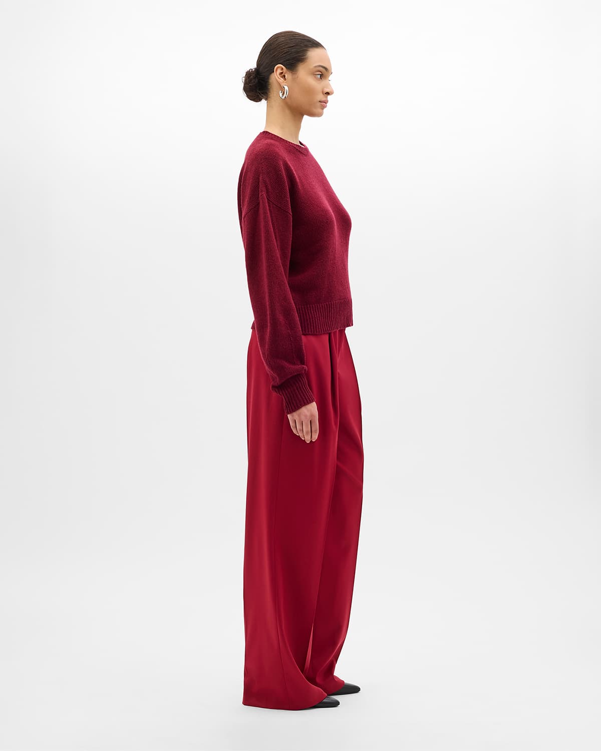 Relaxed Wide Leg Pant | Pinot Noir