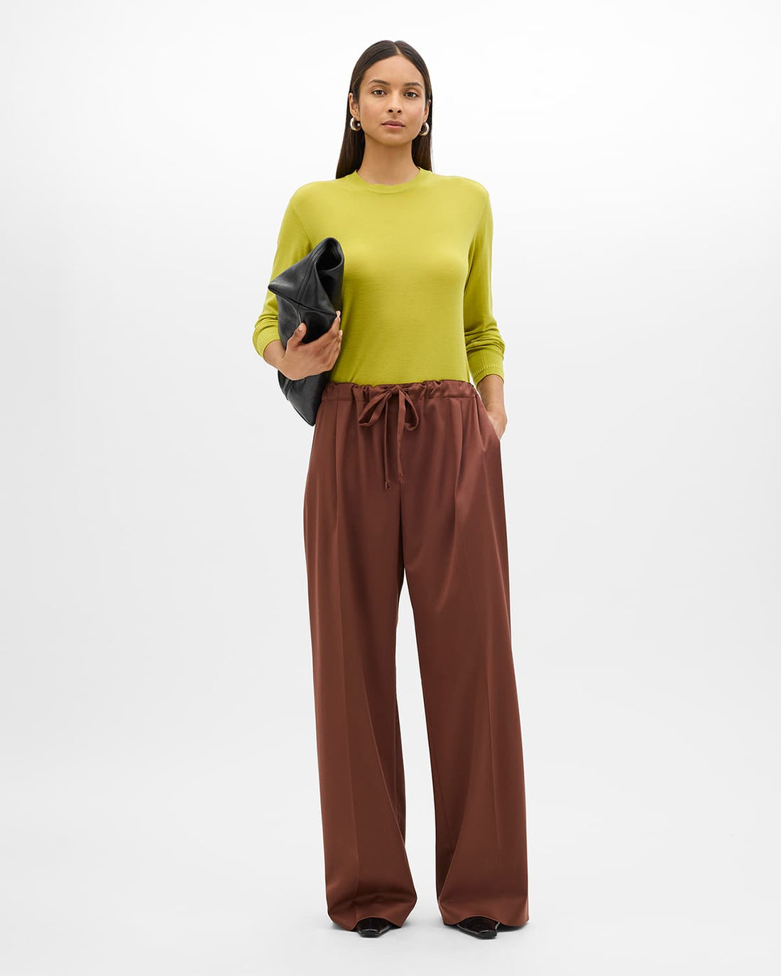 Wool Drawcord Pant | Cinnamon