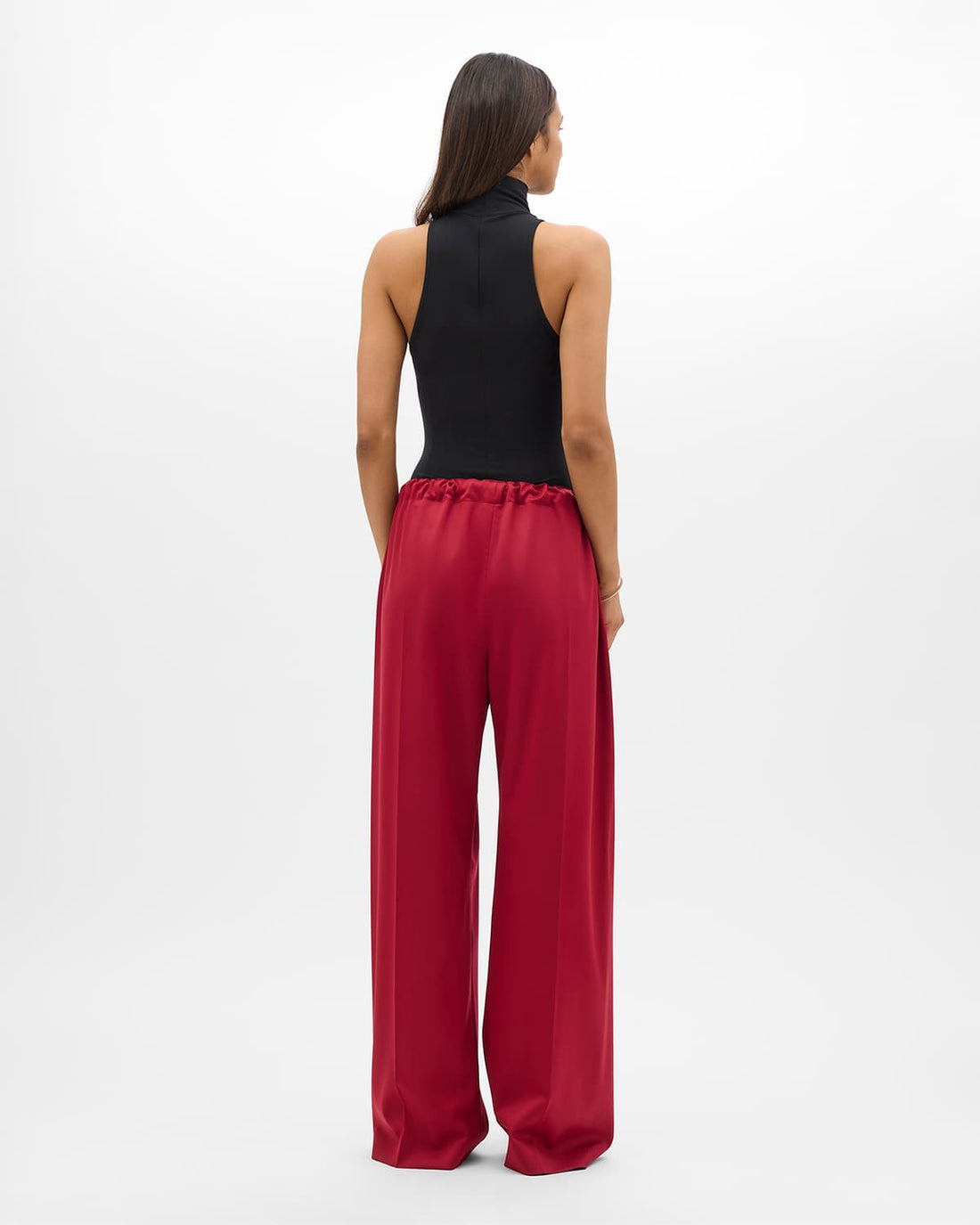 Wool Drawcord Pant | Pinot Noir