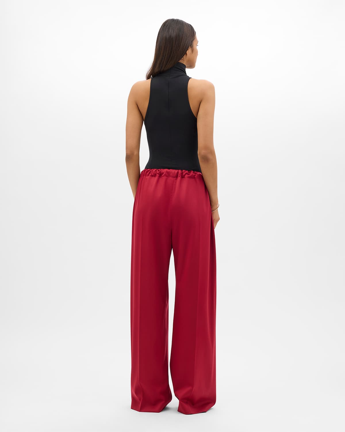 Wool Drawcord Pant | Pinot Noir