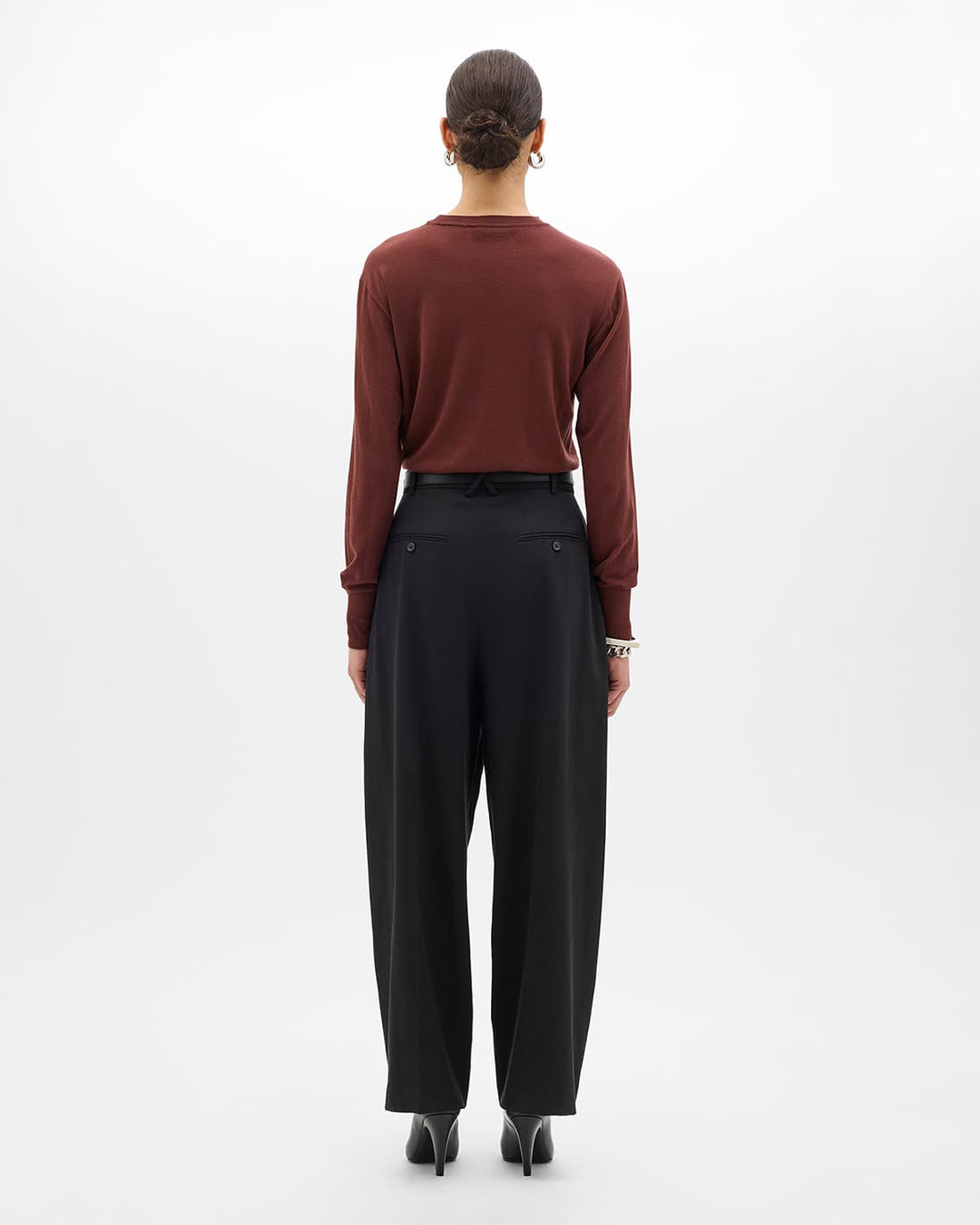 Cropped Tapered Trouser | Black