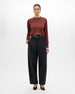 Cropped Tapered Trouser | Black