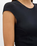 Seamed Fitted Top | Black