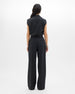Relaxed Wide Leg Pant | Charcoal Melange