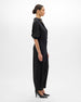 Curved Cropped Trouser | Black