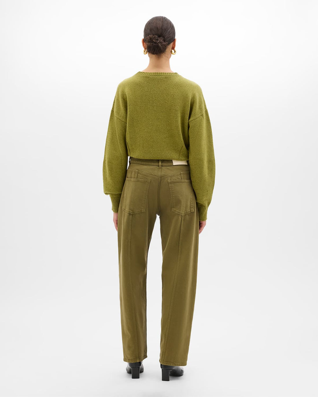 Denim Curved Pant | Kelp