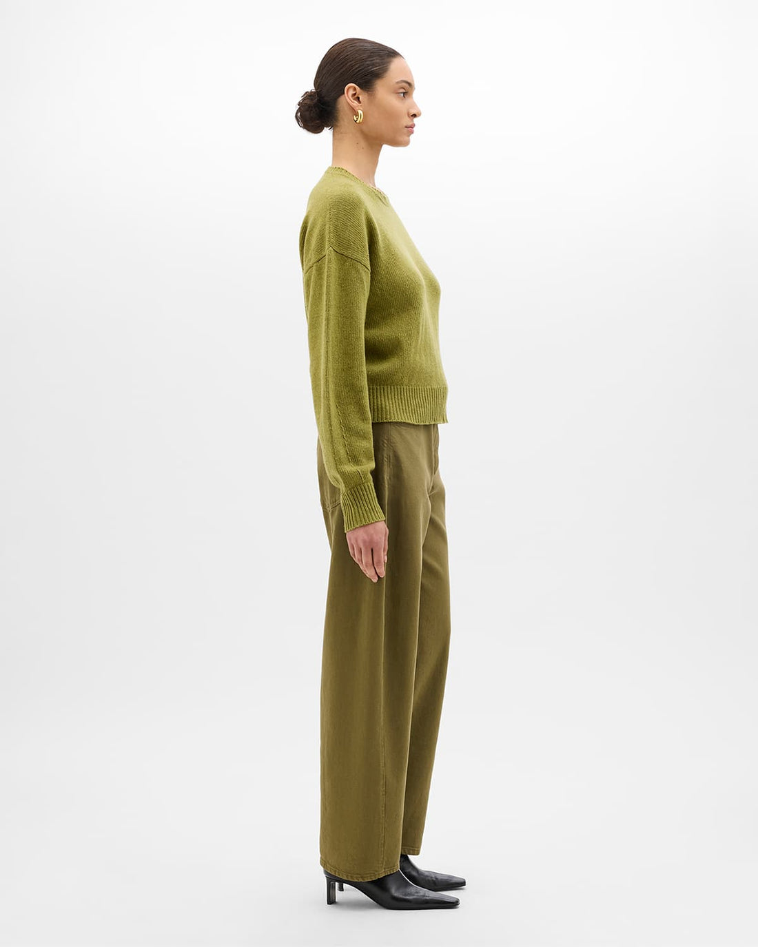 Denim Curved Pant | Kelp