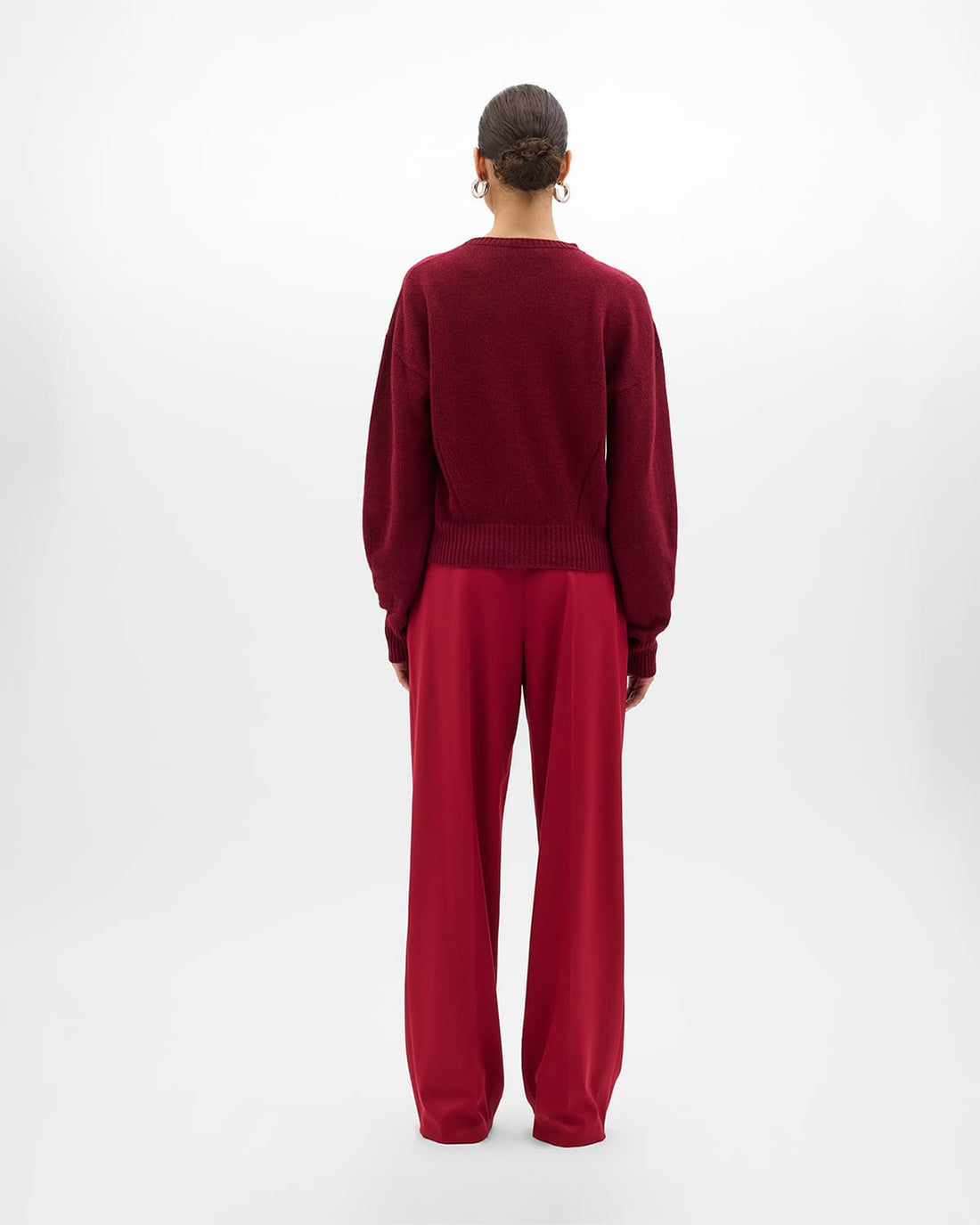 Cashmere Knit Sweatshirt | Pinot Noir