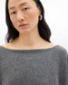 Merino Draped Knit | Grey Melange
