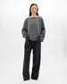 Merino Draped Knit | Grey Melange