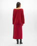 Merino Draped Knit | Pinot Noir