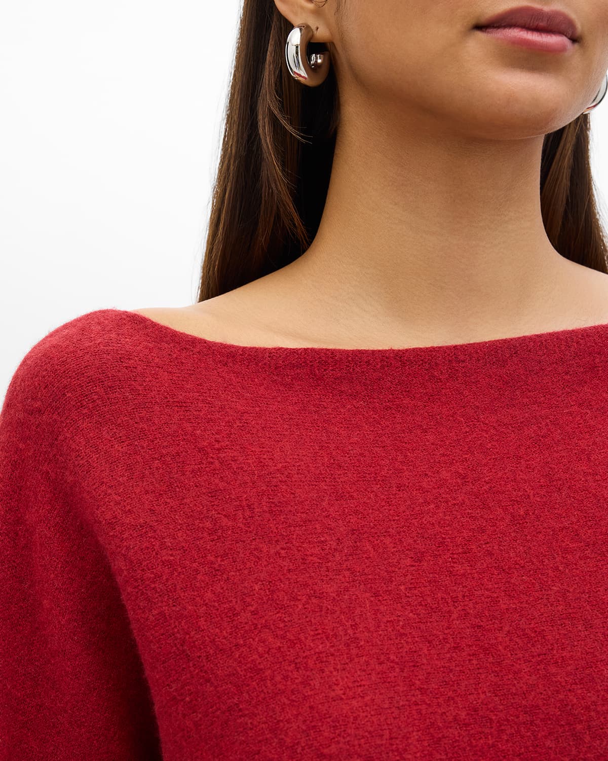 Merino Draped Knit | Pinot Noir