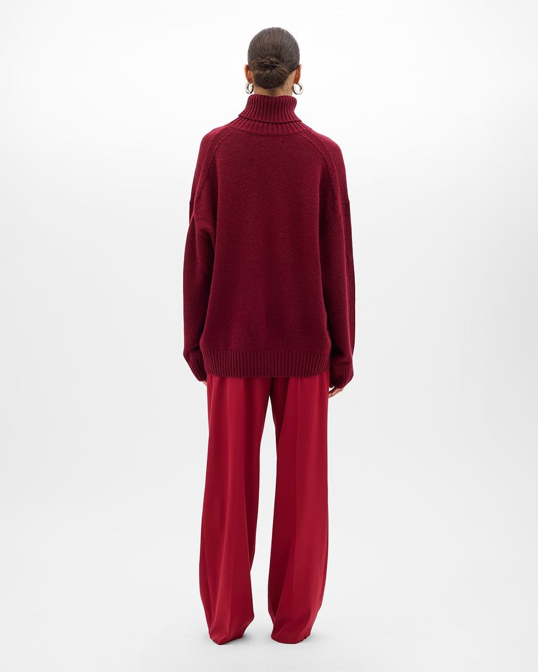 Cashmere Oversized Turtleneck | Pinot Noir
