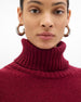 Cashmere Oversized Turtleneck | Pinot Noir