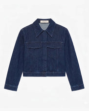 Cropped Denim Jacket | Dark Wash