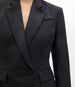 Another Tomorrow Seamed Waist Jacket in Black – Wool Women's Jacket