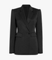 Another Tomorrow Seamed Waist Jacket in Black – Wool Women's Jacket