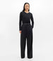 Another Tomorrow Long Sleeve T-Shirt in Black – Cotton Women's Top