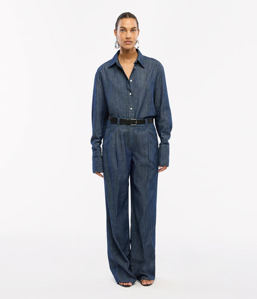 Chambray Shirt | Dark Blue – Another Tomorrow
