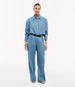Another Tomorrow Chambray Shirt in Medium Blue – Denim Women's Top