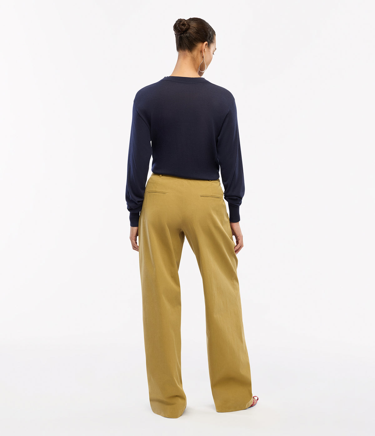 Another Tomorrow Featherweight Crew in Indigo – Wool