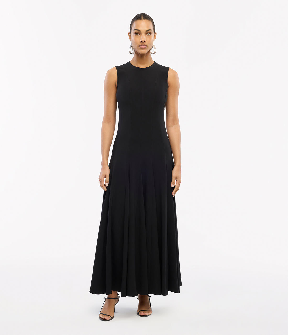Another Tomorrow Paneled Drop-Waist Flare Maxi Dress, Black, Women's, S, Casual & Work Dresses Maxi Dresses Another Tomorrow Paneled Drop-Waist Flare Maxi Dress, Black, Women's, S, Casual & Work Dresses Maxi Dresses
