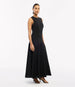Another Tomorrow Panelled Flare Dress in Black – Crêpe Women's Dress