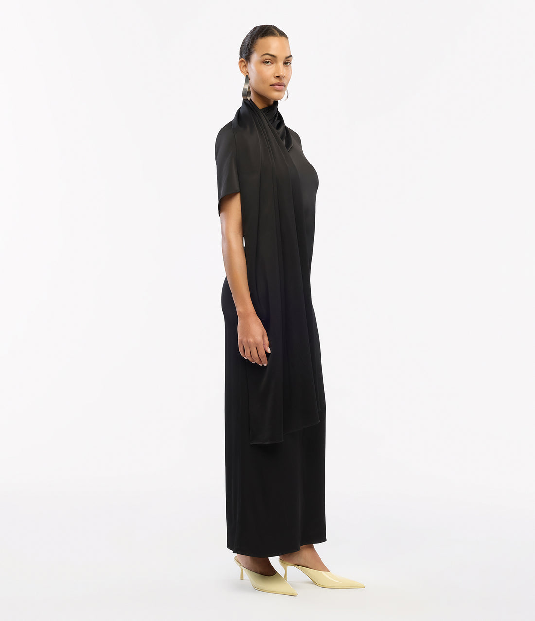 black scarf dress Scarf Dress