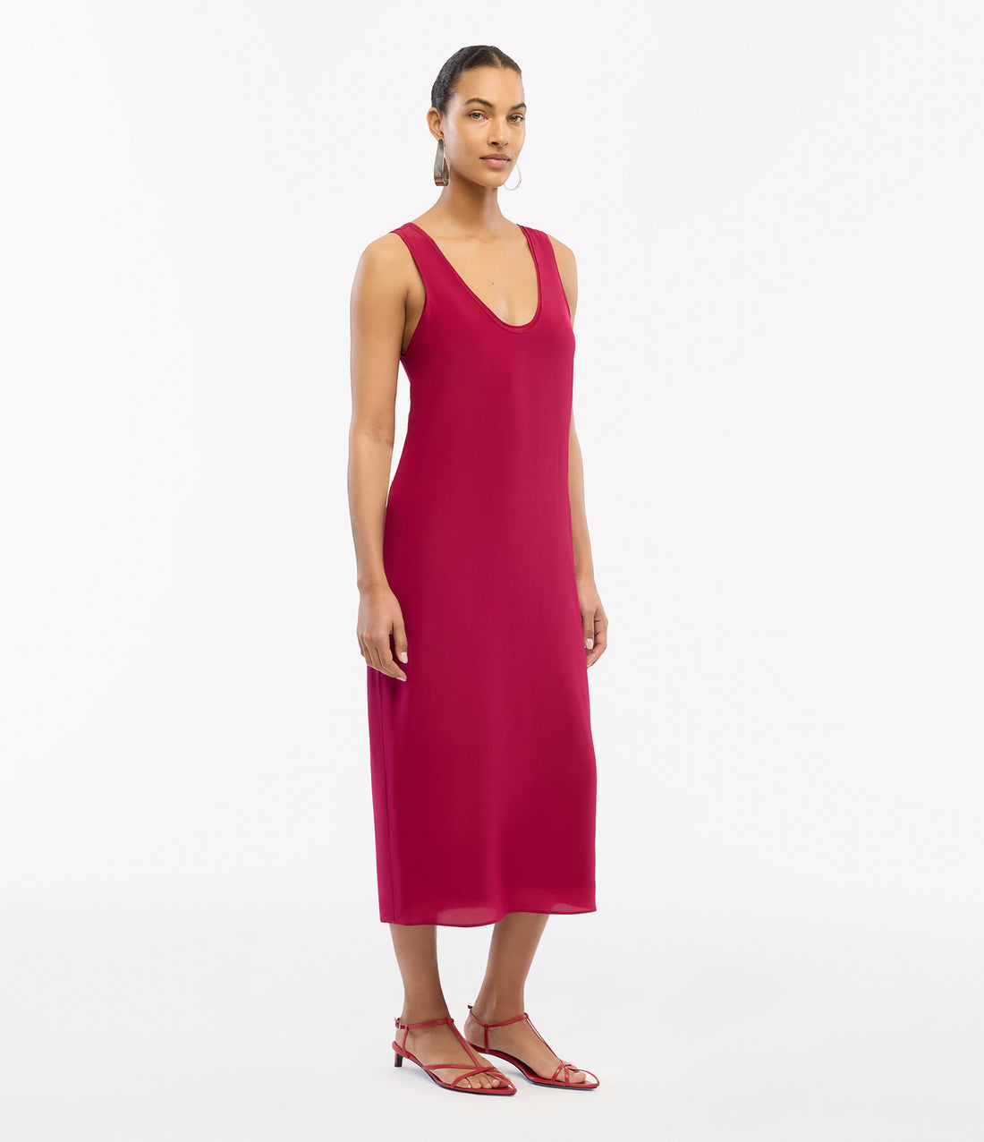 Another Tomorrow Silk Tank Dress Another Tomorrow Silk Tank Dress