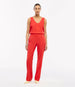 Another Tomorrow The Classic Trouser in Fire Red – Wool Women's Trousers