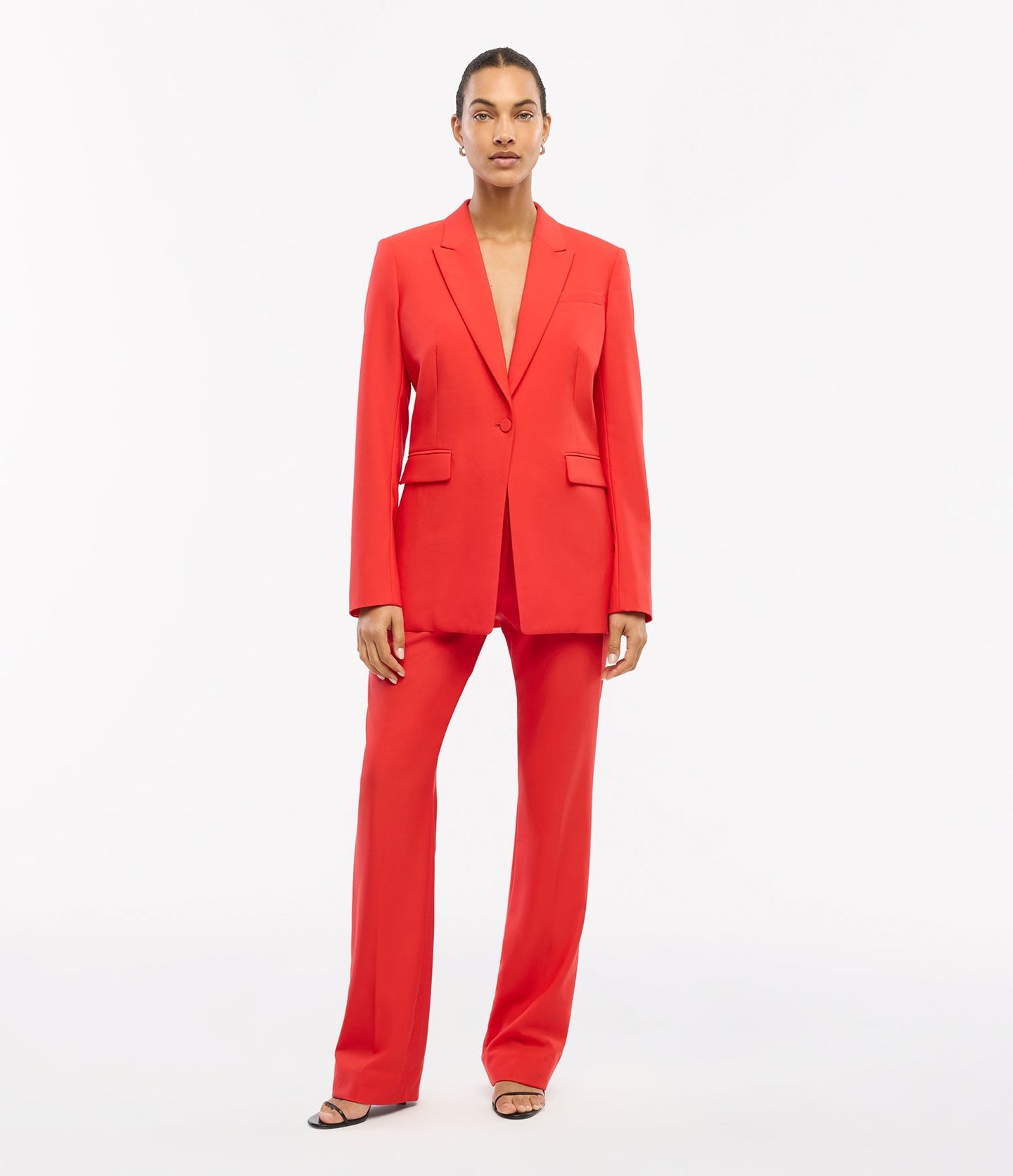 Single Button Jacket - Resale | Fire Red