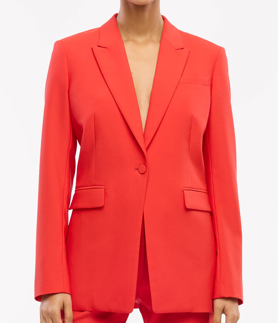Single Button Jacket - Resale | Fire Red