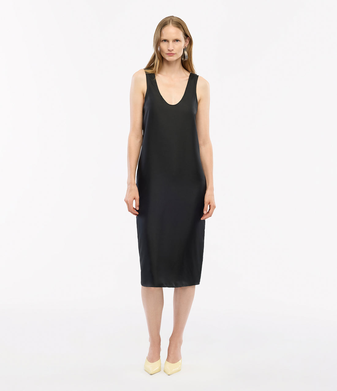silk tank dress LILYSILK Ladies Slip - Pine 100% Organic Silk Silk Tank Dress | Black