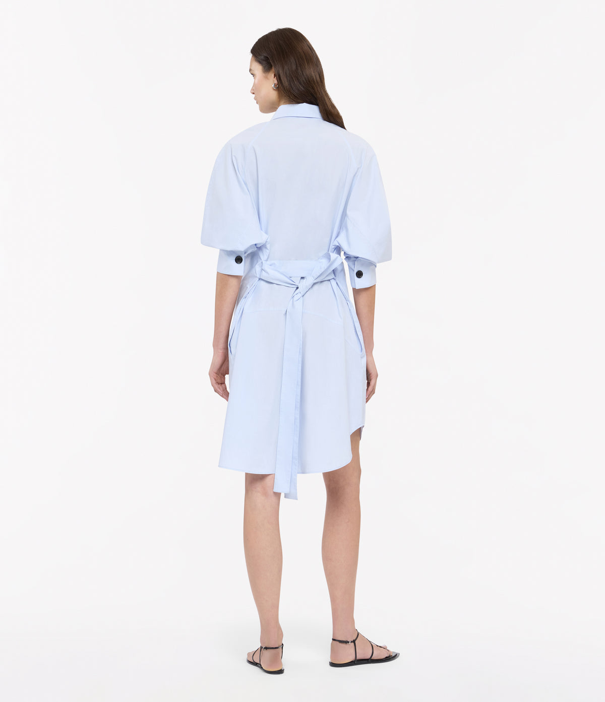 Another Tomorrow Shirt Dress in French Blue – Cotton Women's Dress