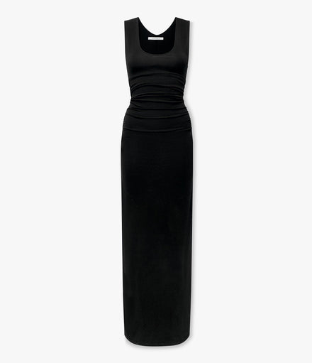 Ruched Tank Dress | Black
