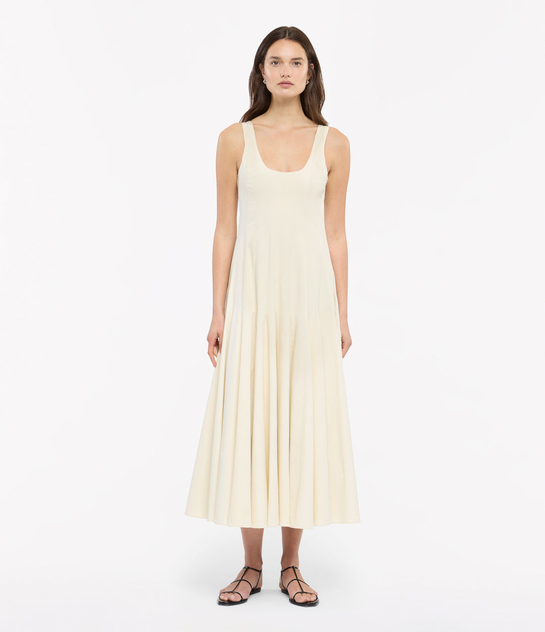 Tank Flare Dress | Off White Another Tomorrow Tank Flare Dress | Off White Another Tomorrow