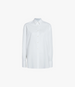 Another Tomorrow Oversized Men’s Shirt in White – Cotton Women's Top