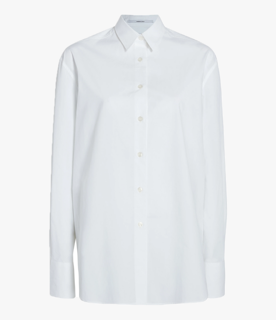 Another Tomorrow Oversized Men’s Shirt in White – Cotton Women's Top