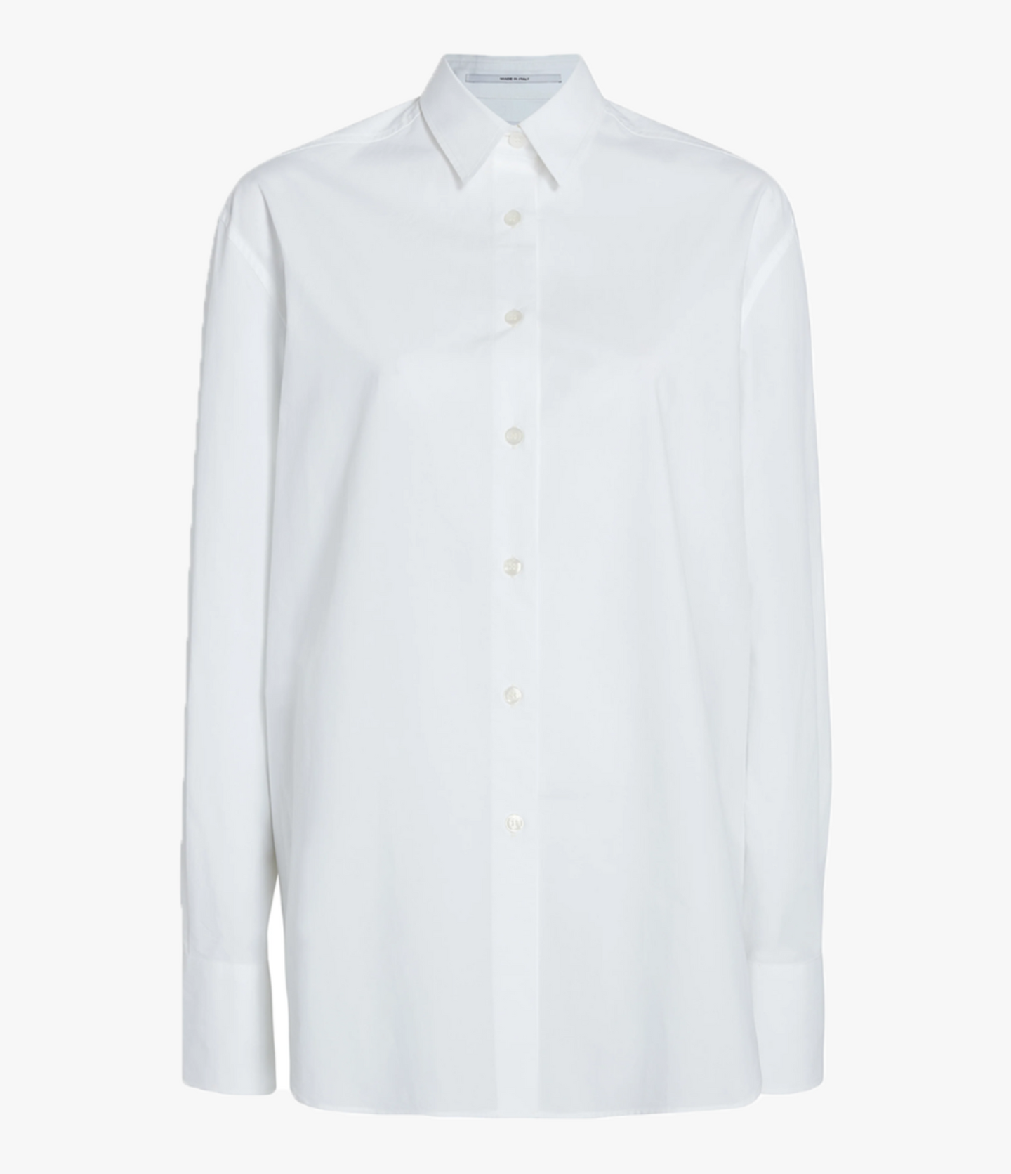 Another Tomorrow Oversized Men’s Shirt in White – Cotton Women's Top