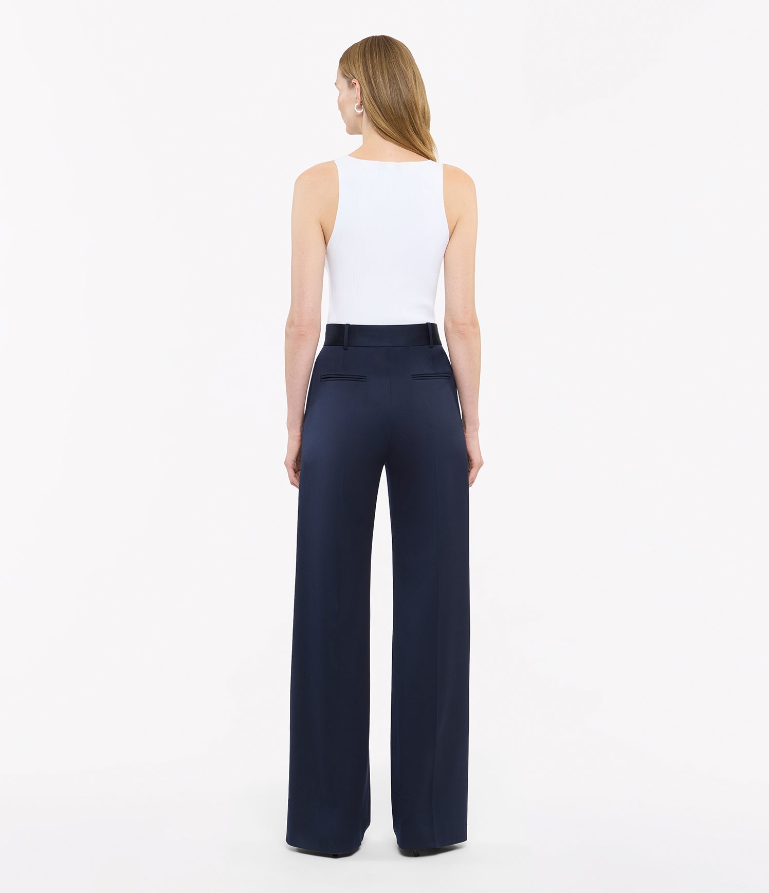 Wide Leg Suit Pant - Resale | Navy – Another Tomorrow