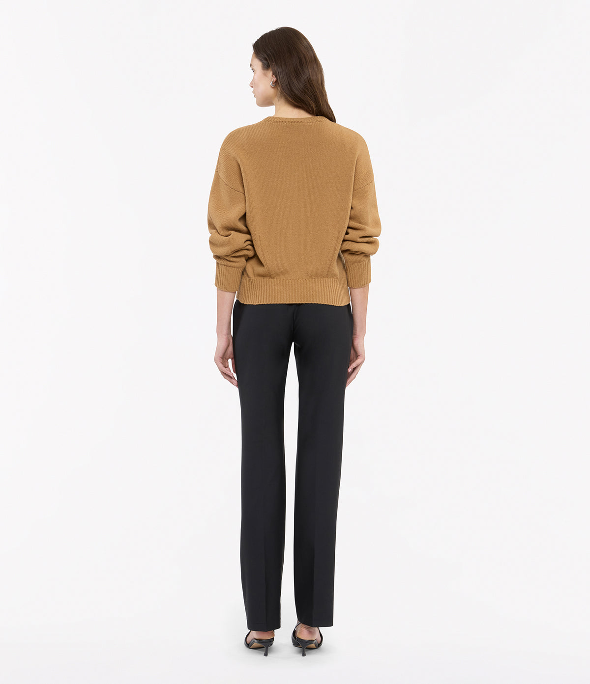 Another Tomorrow Cashmere Knit Sweatshirt in Camel – Cashmere Women's Knitwear