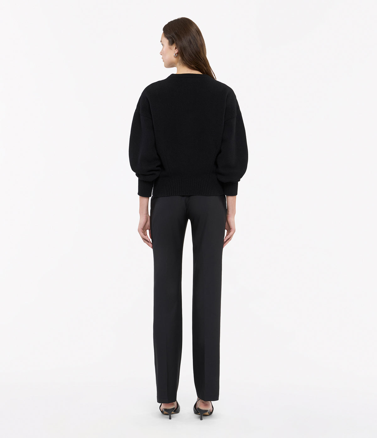 Another Tomorrow Cashmere Knit Sweatshirt in Black – Cashmere Women's Knitwear