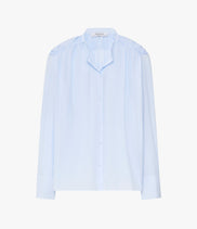 Gathered Voile Blouse | French Blue