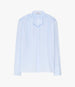 Another Tomorrow Gathered Voile Blouse in French Blue – Cotton Women's Top