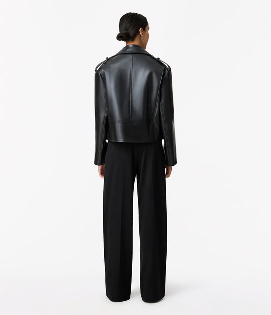 Another Tomorrow Moto Jacket in Black – Bio Leather Women's Jacket